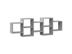 Maison Exclusive - Estante De Pared Madera Ingeniería Gris Sonoma 129x18x42 Cm