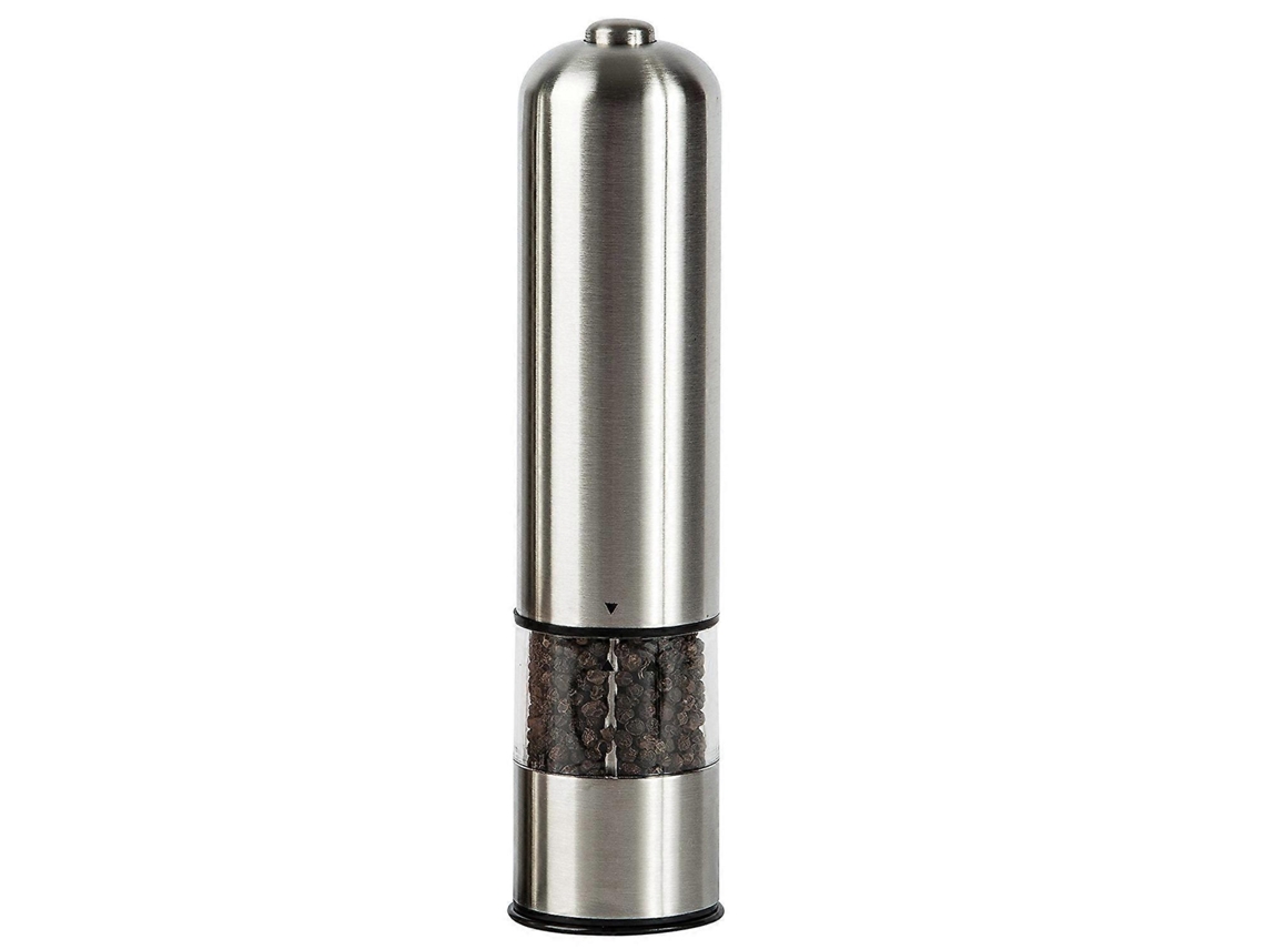 Molinillo de sal y pimienta eléctrico con pilas, molinillo de sal y pimienta de acero inoxidable de Rosewell
