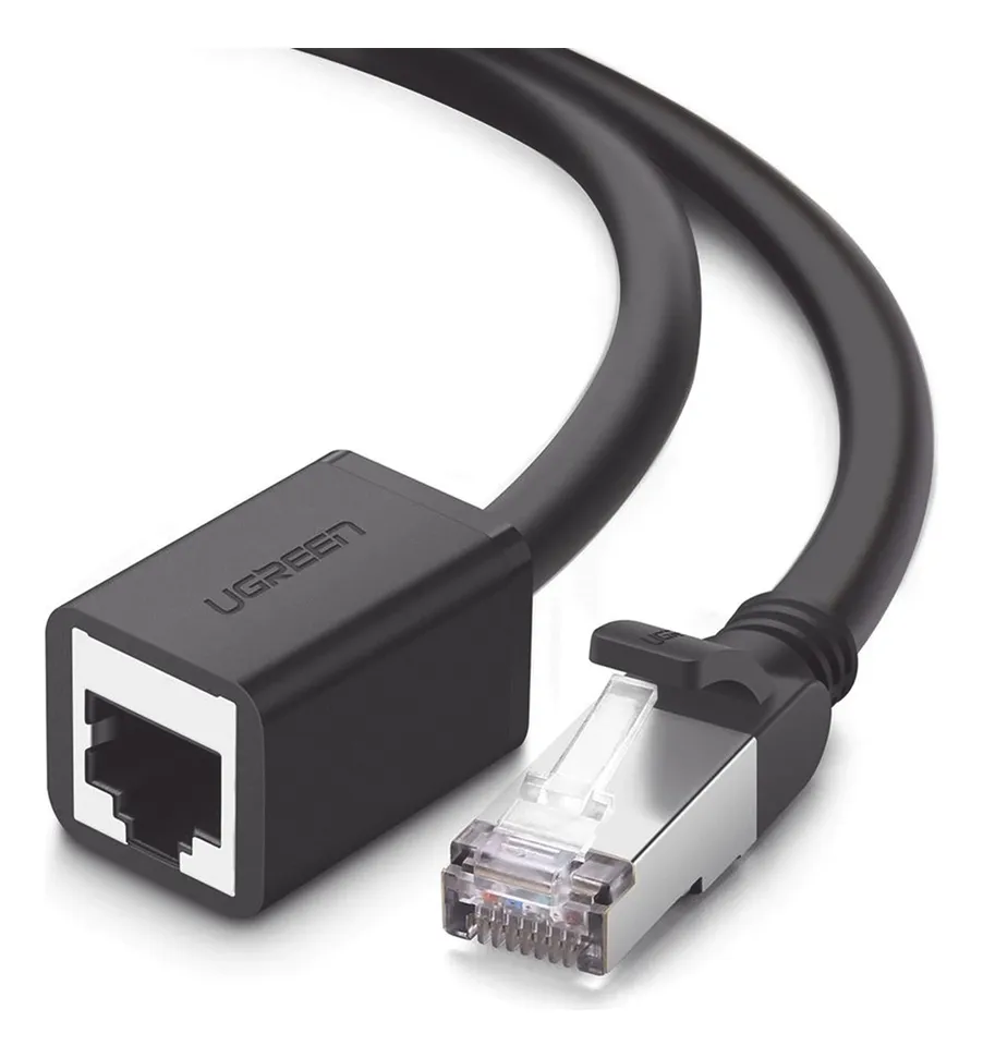 Cable De Extensión Ugreen Cat6 Rj45 F/utp Macho A Hembra 2mts 1000mbps