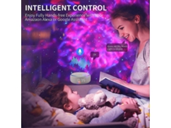 Rebe-proyector De Cielo Estrellado Inteligente 3 En 1, Compatible Con Alexa Y Asistente Google, Proyector Led Para Dormitorio De Bebés Y Niños