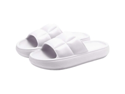 Pantuflas de baño Fast EVA, abiertas por delante, suaves y antideslizantes, para hombre y mujer, blancas.