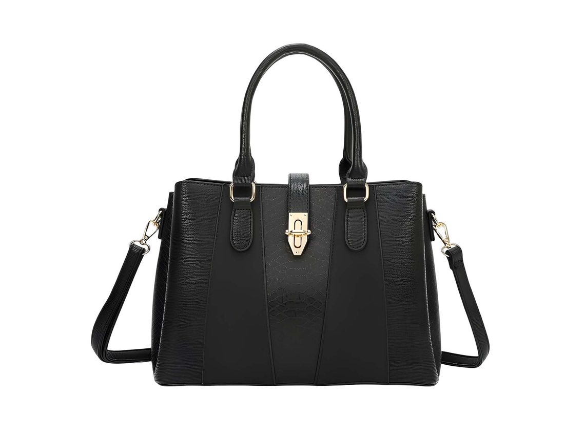 Bolso Para Mujer Estampado Cocodrilo Con Bandolera Y Cierre Joya