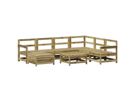 Conjunto 8 de sofás de jardín VIDAXL madera de pino impregnada