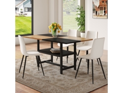 Este Juego De Mesa De Comedor Rectangular Es Adecuado Para Salas De Estar, Comedores, Cocinas Y Otros Espacios Similares.