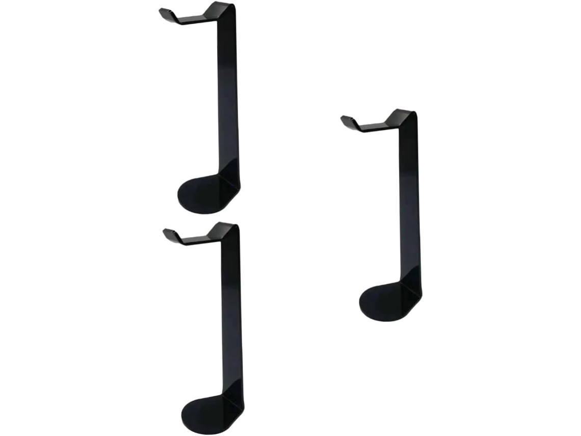 Soporte De 3 Piezas De Acrílico Negro Para Auriculares Y Accesorios, Diseño Elegante.