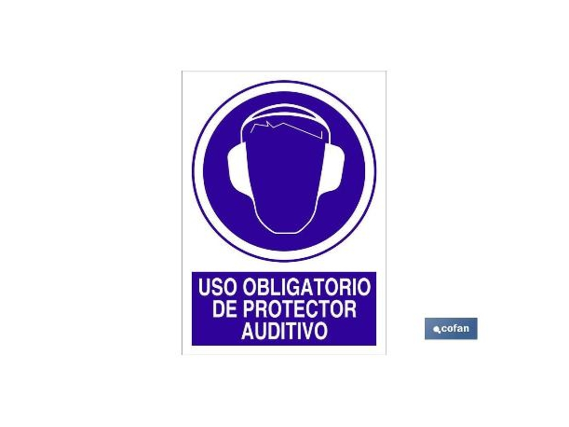 Señal poliestireno 420x297 uso obligatorio de protector auditivo