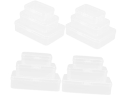 Caixa Organizadora Transparente Nuobesty Com Tampa, Para 20 Peças, Ideal Para Parafusos, Porcas, Miçangas E Pequenos Objetos.