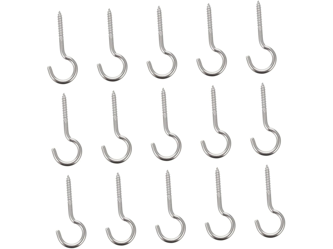 20 Piezas Ganchos Anillo Inoxidable Resistente Colgar
