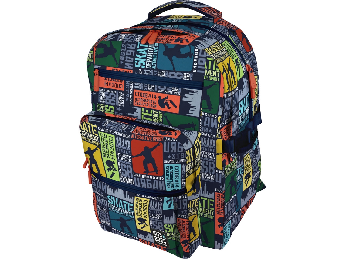 Mochila Bigpack GRAFOPLAS Bits & Bobs Skate 2024 46X32X24Cm Adaptada a Carro 37501912