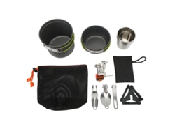 Set De Cocina De Camping Portátil Multifuncional Estufa De Picnic Olla Cuchara Tenedor Plegable