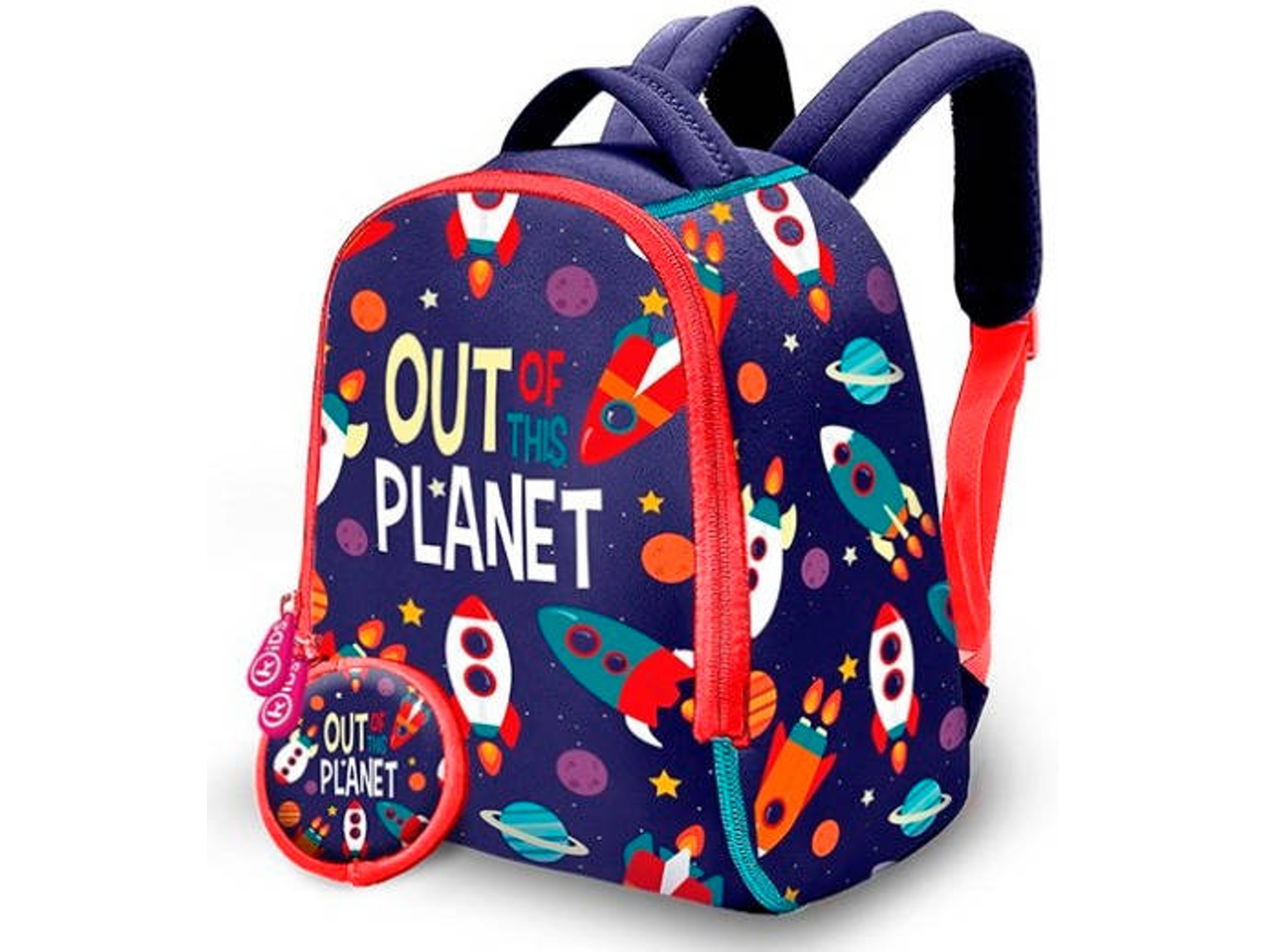 Mochila KIDS LICENSING Planetas (Violeta - 24x20x10cm - Neopreno)