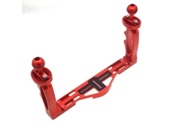 Plataforma estabilizadora de bandeja de aleación de aluminio para carcasa de cámara subacuática Soporte de bandeja de buceo para teléfonos inteligentes GoPro DSLR rojo