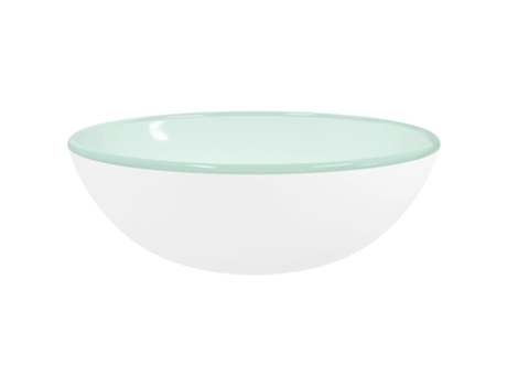 Lavabo VIDAxL de Vidrio Templado Blanco 35x12 cm