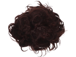 Extensiones de cabello afro rizado castaño para hombre, fibra ligera resistente a altas temperaturas, fácil de aplicar.