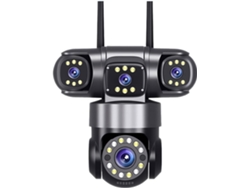 Cámara Ip Wifi De 20 Mp Y 10k, Cuatro Lentes, Pantallas, Para Exteriores, Ptz, Resistente Al Agua.
