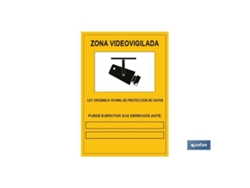 Señal adhesiva 297x210mm señal de videovigilancia