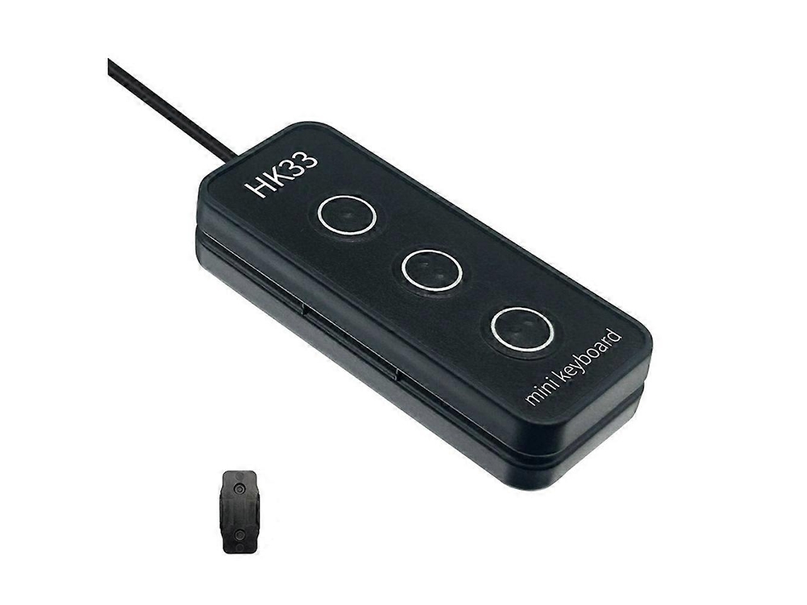 Teclado USB de 3 teclas con programación de macros, compatible con múltiples plataformas, portátil, miniteclado personalizado, negro LY Ebike