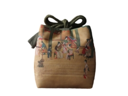 Bolsa de almacenamiento para juego de té de viaje, bolsa de tela con estampado antiguo TRUYUETY