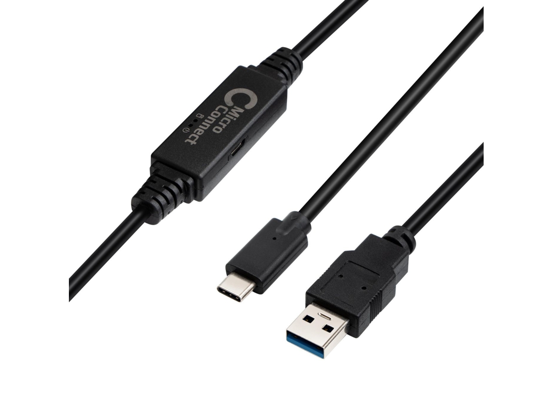 Cable Usb Usb 3.2 Gen 1 3.1 Gen 1 Usb C Usb a MICROCONNECT - Negro