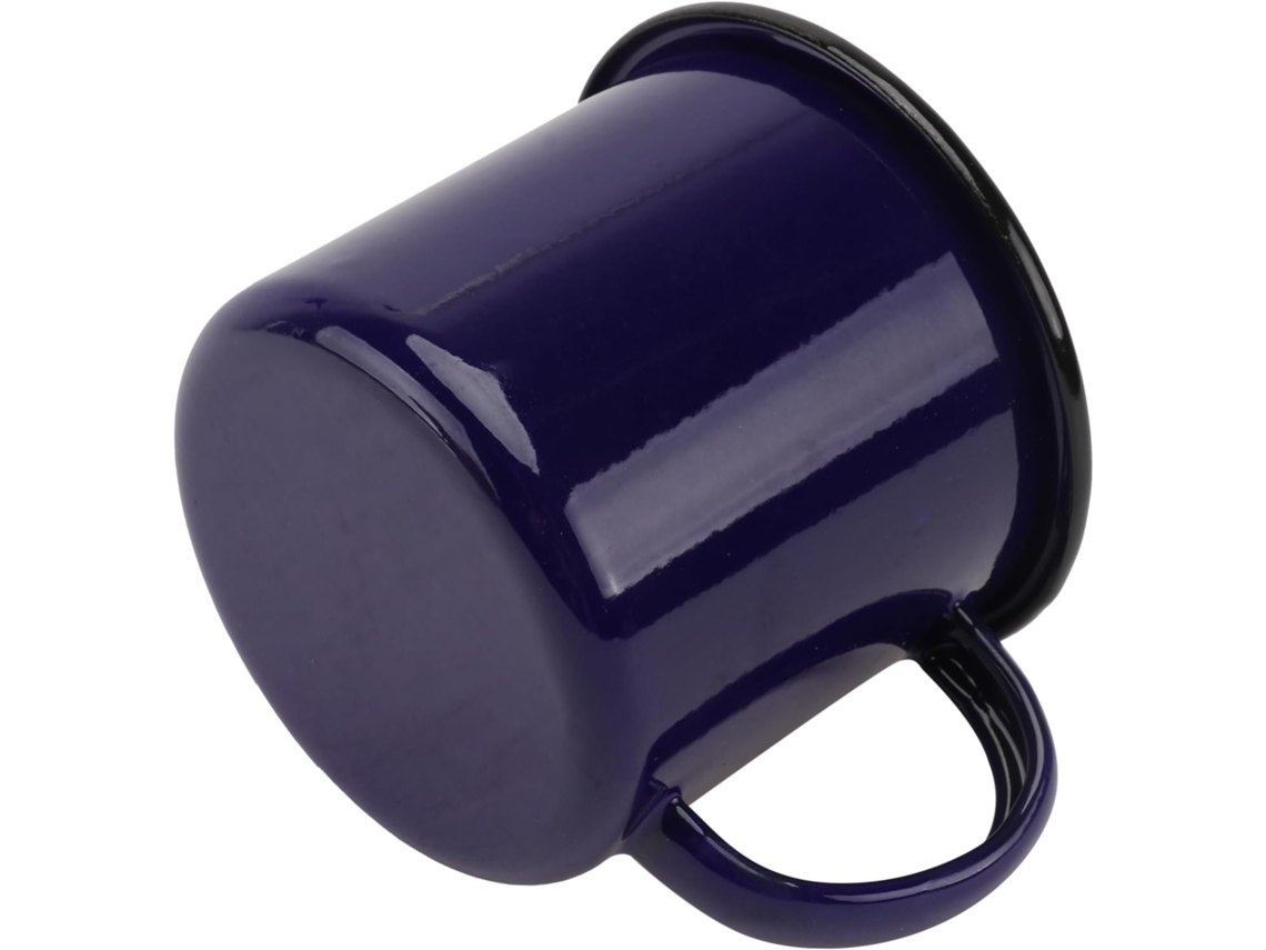 Taza De Agua De Esmalte Azul Grueso, Sencilla Y Resistente Al Calor, Ideal Para Tomar Café En Casa.