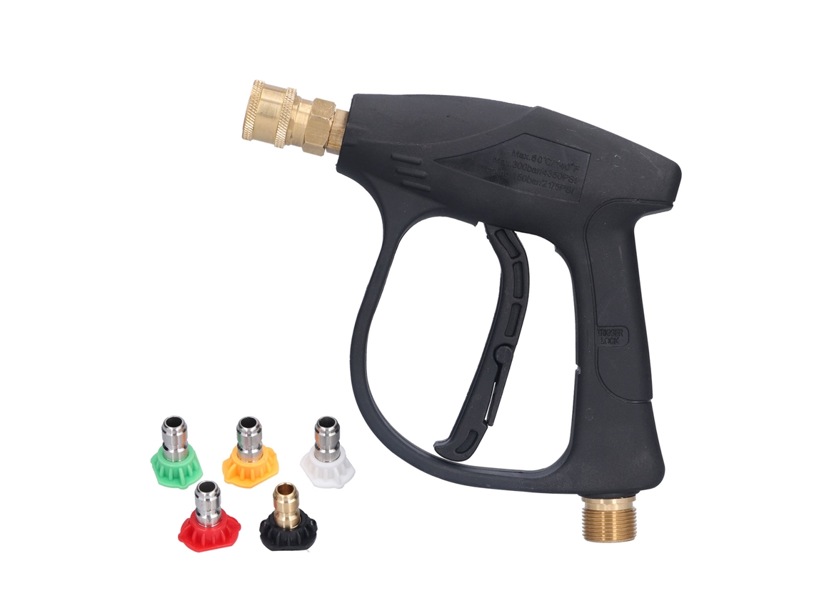 Pistola De Limpieza A Alta Presión 1/4in M22 3000psi Con 5 Boquillas Para Hogar