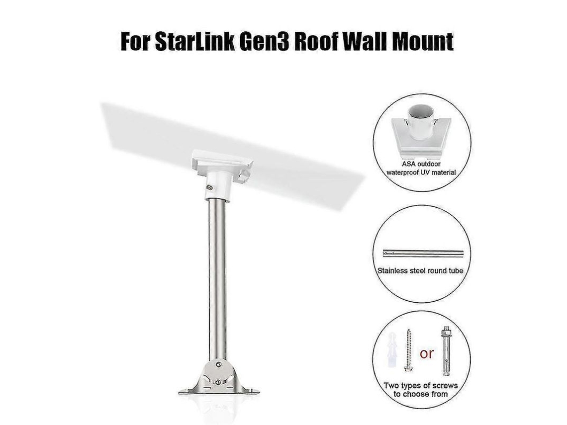 Soporte De Techo/pared Para Starlink Gen3, Ajustable Con Gran Capacidad De Carga Y Estabilidad En Condiciones Climáticas Adversas.
