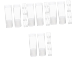 Juego De 4 Tubos De Almacenamiento Transparentes (juego De 10 Tubos De Esponja Protectores)