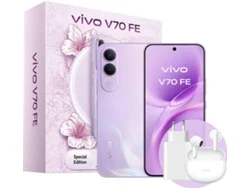Pack Smartphone VIVO V70 FE (6.83'' - 8 GB - 512 GB - Muse Purple) + Auriculares + Cargador