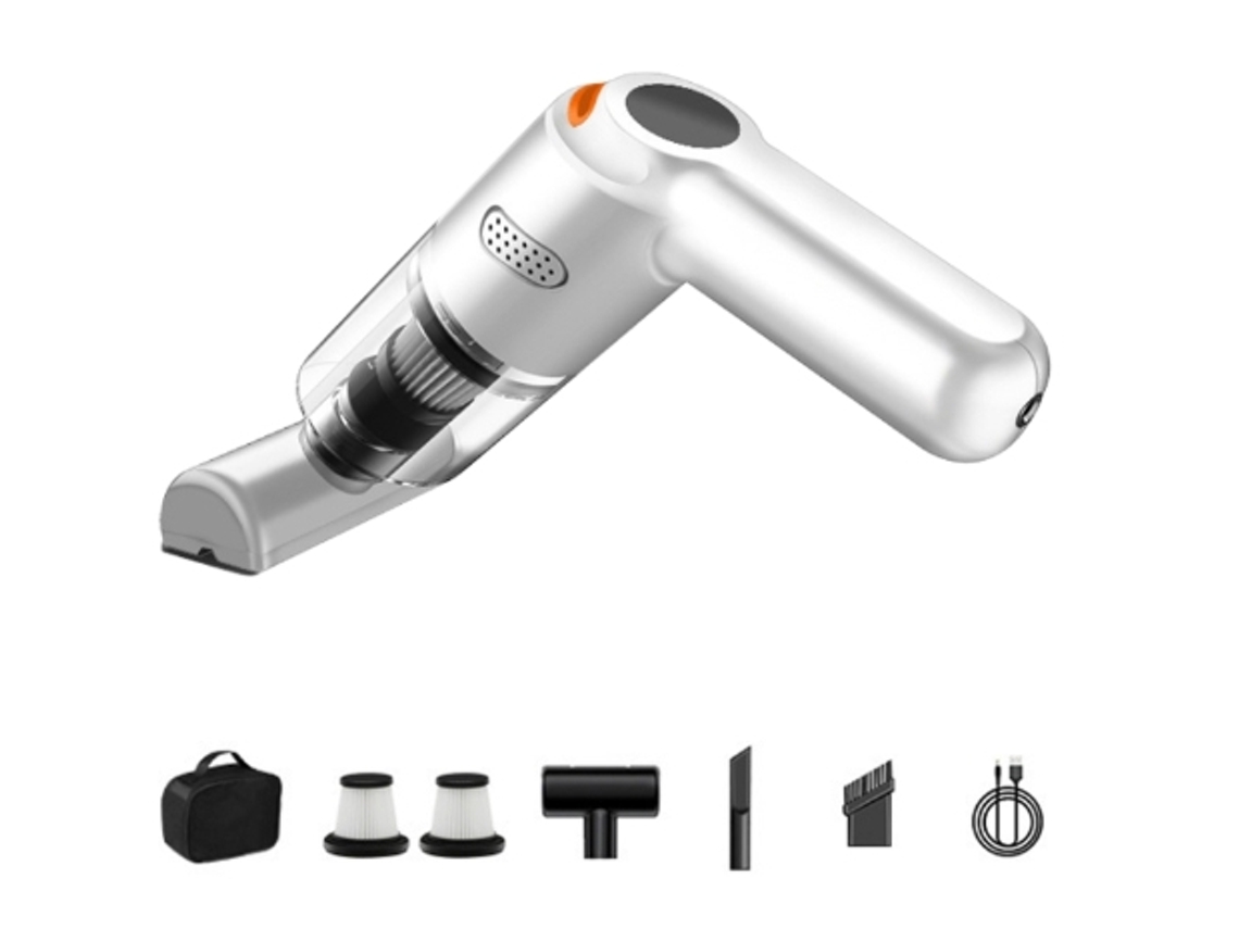 Aspiradora de mano inalámbrica de 10000 Pa, para seco y húmedo, 120 W, Digitallab blanca