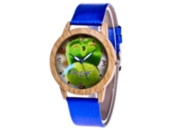 Reloj De Pulsera Analógico De Cuarzo Con Esfera Redonda, Estilo Moderno, Azul.