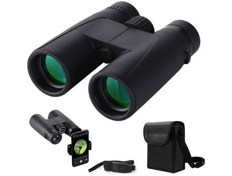 Binoculares para adultos y niños Binoculares de visión nocturna Telescopio plegable duradero para caminatas Observación de aves-Negro YIZHOOD