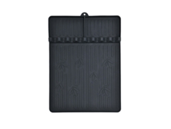 Alfombrilla de silicona para barbacoa de 4130 cm, apta para camping al aire libre, color negro