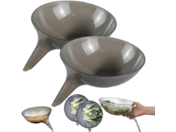 Cesta escurridora de alimentos de 2 piezas con boquilla, cesta de desagüe multifuncional para fregadero de cocina para frutas y verduras.