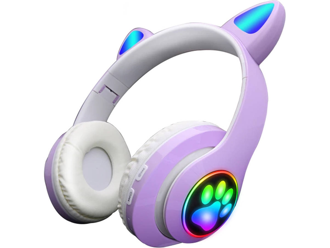 Auriculares Bluetooth KLACK AURVZV23MMORADO (Over Ear - Micrófono - Noise Canceling - Morado)