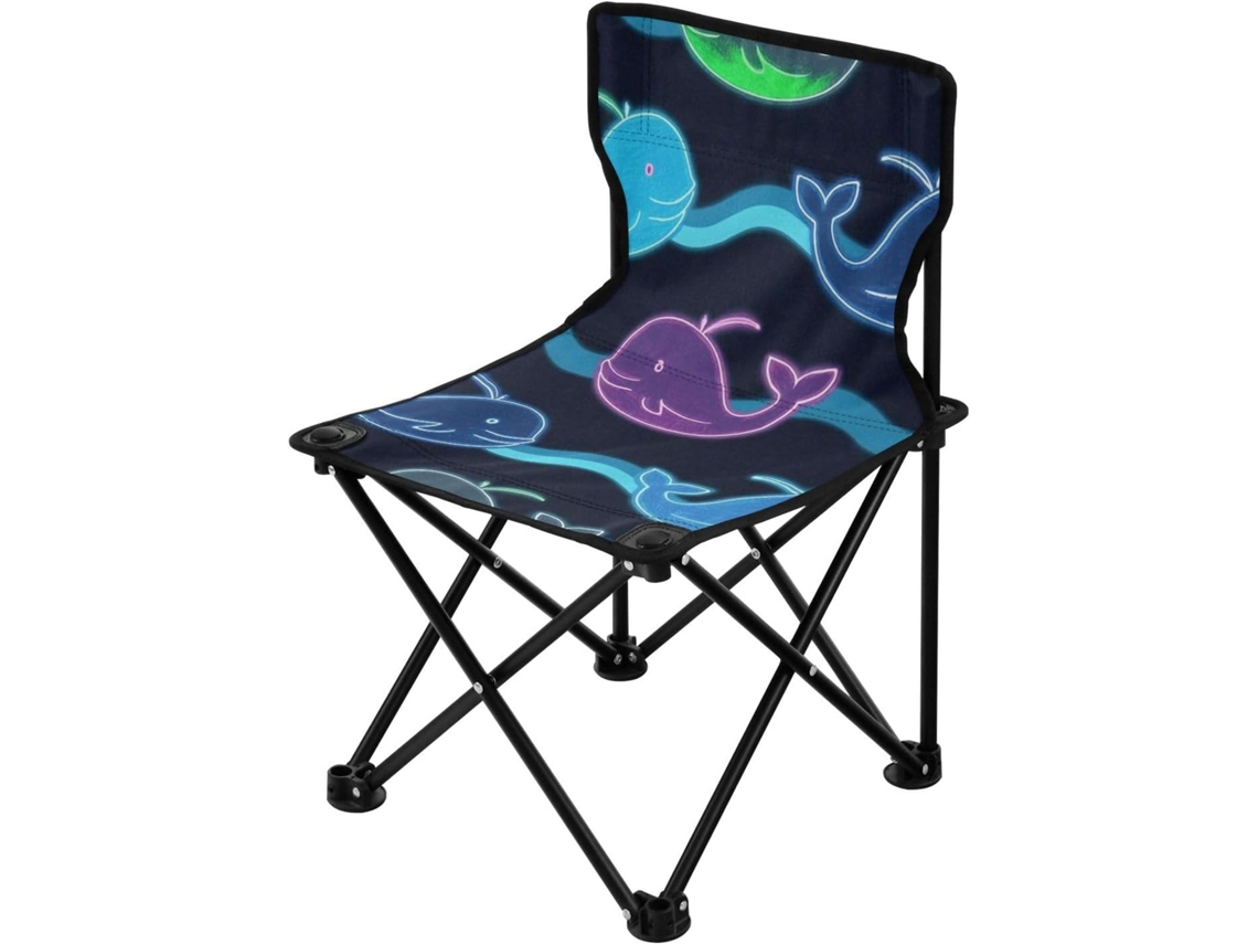 Sillas De Camping Portátiles Fluorescentes Hierro Nailon Transpirable Resistente