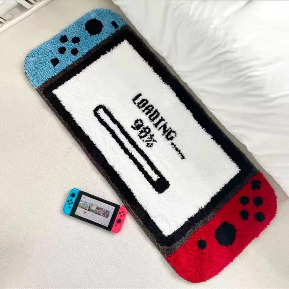 (estilo 2 50x100cm) Alfombra De Peluche De Dibujos Animados Con Forma De Consola De Juegos, Linda Alfombra Decorativa