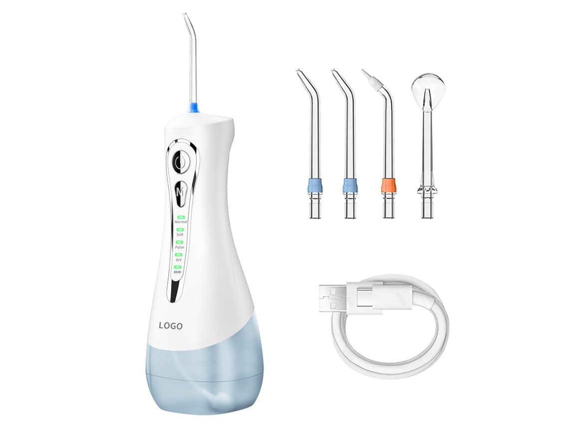 Irrigador Bucal Inalámbrico: 4 Modos, Depósito De 320 Ml, Resistencia Al Agua Ipx7, 110 Psi, Batería De Larga Duración, Ajustable (azul)
