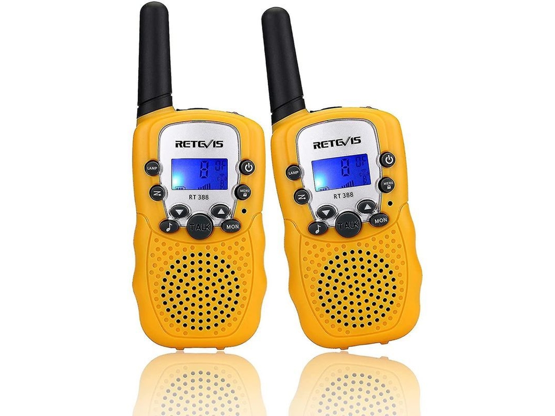Walkie-talkie Infantil Recargable Retevis Rt388 Vox Con Linterna, Juguete De Regalo, Amarillo