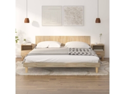 Mesitas de Noche LOVELY HOME Mesinha 2 Pcs 40X35X47 Cm Carvalho Sonoma