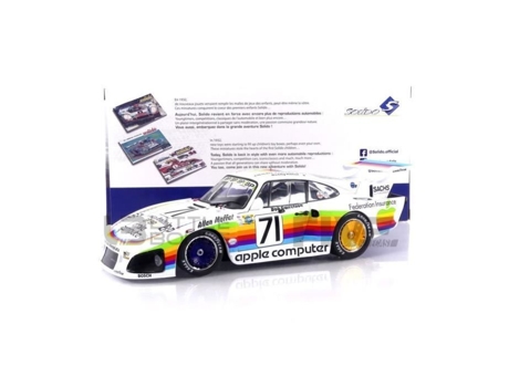 Coche de colección en miniatura sólido 1/18 Porsche 935 K3 Le Mans 1980 Blanco 1807203