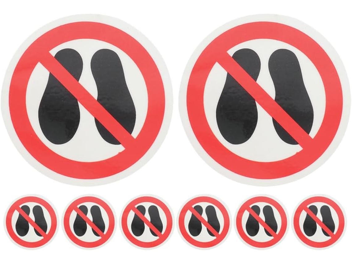 Pegatinas De 8 Piezas Con La Leyenda "no Caminar" Para Escaleras Y Cinta De Advertencia Para Pisos.