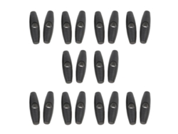 20 hebillas de sujeción para tiendas de campaña, mosquiteras y toldos enrollables, 35 mm, plástico negro, para mochilas y bolsos | Sin marca