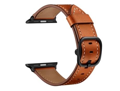 Correa de reloj de cuero para Apple Watch Series 9 y 8 y 7 41 mm / SE 3 y SE 2 y 6 y SE y 5 y 4 40 mm / 3 y 2 y 1 38 mm (marrón)