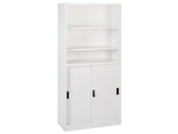 Aparador BELIANI Muscovite de Acero Blanco 90x40x185