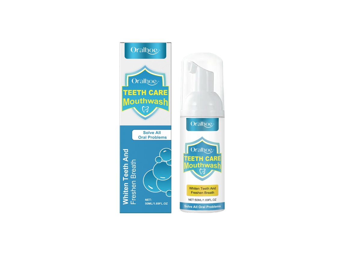 Mousse blanca para dientes brillantes y frescos