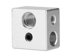Bloque Calefactor Hotend Extruder Mk10 Aluminio 20x20x13mm Rosca M7 Para Impresora 3d