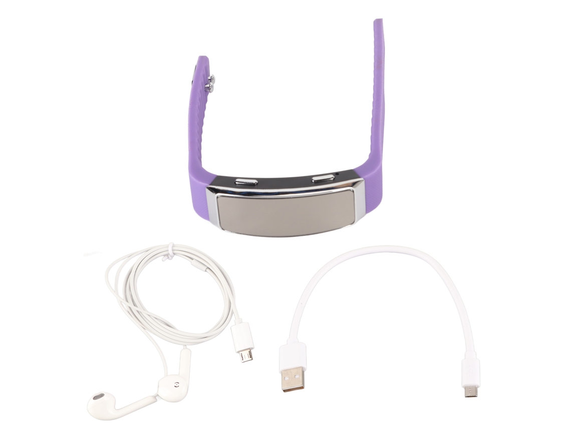 Relógio gravador de voz HD com redução de ruído, música, pulseira para reuniões e entrevistas Roxo 16GB S/MARCA