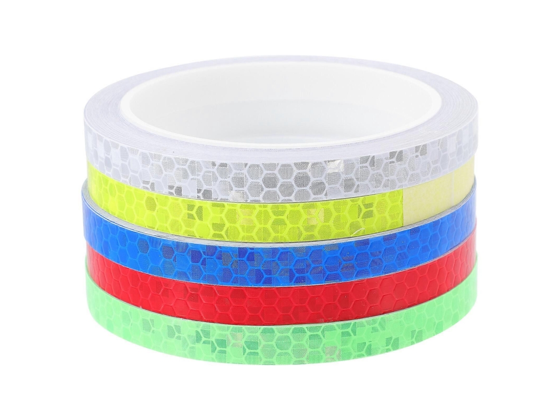 5 rollos de cinta reflectante para bicicletas, cintas reflectantes adhesivas, decoración para bicicletas, pegatinas reflectantes GOKOCO