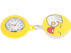 Reloj Enfermera Estable Retráctil Cristal Amarillo Silicona Diseño Adorable Hospitalario Diario Clip Caja Uso