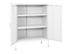 Armario de almacenamiento de acero 80x35x101,5 cm Blanco MAISON EXCLUSIVE